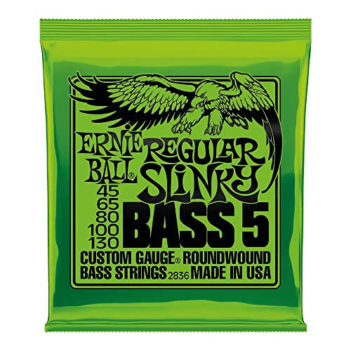 Ernie Ball Regular Slinky 5-Saiten Nickel Wound E-Gitarrensaiten, Stärke 45-130 von Ernie Ball