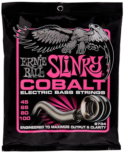 Ernie Ball Super Slinky Cobalt E-Bass-Saiten, Stärke 45–100 von Ernie Ball