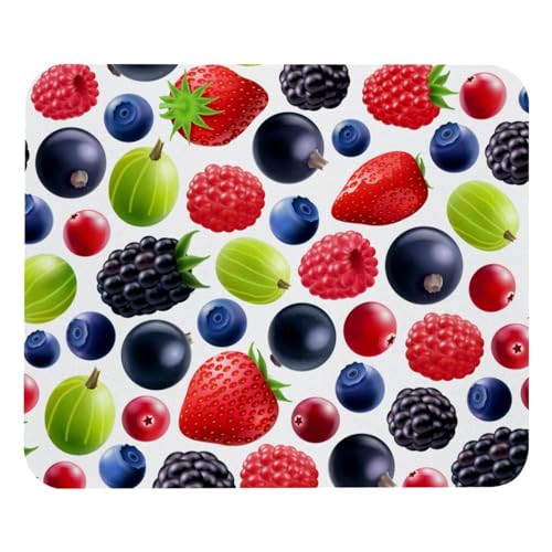 Eslifey Bequemes Mauspad Obst Erdbeere Blaubeere Desktop Mousepad, 21 x 25 cm Mauspad, rutschfeste Gummiunterseite, verbessert Geschwindigkeit und Präzision Eslifey Bequemes Mauspad Obst Erdbeere Blaubeere Desktop Mousepad, 21 x 25 cm Mauspad, rutschfeste Gummiunterseite, verbessert Geschwindigkeit und Präzision von Eslifey