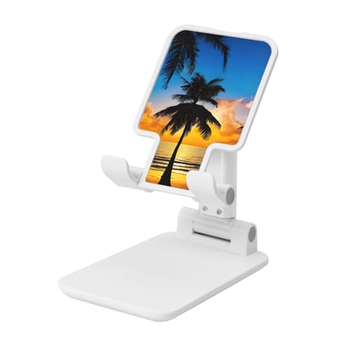 Esnaiuvcd Hawaii Beach Print Dual Folding Phone Stand, Fully Adjustable Desktop Mobile Holder Dock, Compatible All Smartphones von Esnaiuvcd