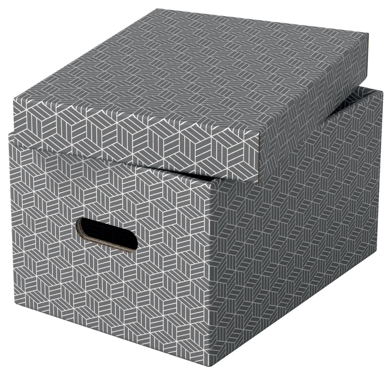 Esselte Aufbewahrungsboxen Home 17,5 l - 26,5 x 36,5 x 20,5 cm grau von Esselte