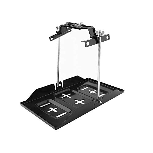 Estink Metall Batteriehalterung, Batterieträger Universal-Autobatterieträger 135-190mm Verstellbar Batteriehalter, Halterung für Autobatterien von Estink