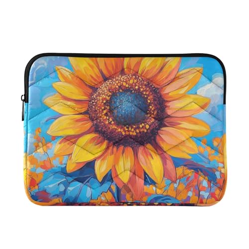 Laptop-Hülle für 33-35,6 cm (13 - 14 Zoll), klassische Laptoptasche, gelbe Sonnenblumen-Hülle, Tasche mit Reißverschluss, für Arbeit und Reisen von EtherSpher