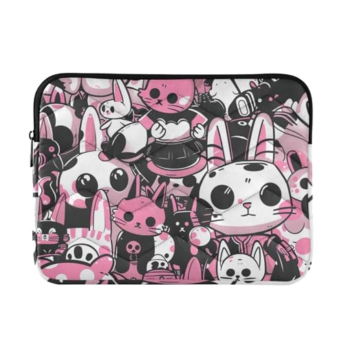 Laptop-Schutzhülle, 33-35,6 cm, dünn, Laptop-Aufbewahrungstasche, niedliches Cartoon-Katze, Reise-Laptop-Tasche, Handtasche für Reisen, Business von EtherSpher