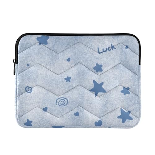 Laptop-Schutzhülle, 33-35,6 cm, stilvolle Laptop-Aufbewahrungstasche, blaue Sterne, Reise-Laptop-Tasche für Laptop von EtherSpher