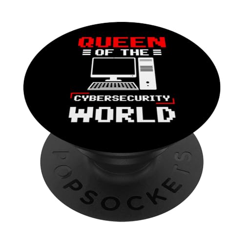 Queen Of The Cyber Security World PopSockets Klebender PopGrip von Etischer Hacker Computersicherheit Design