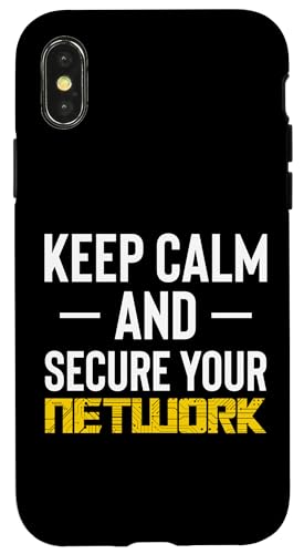 Hülle für iPhone X/XS Keep Calm And Secure Your Network Cyber Security Engineer von Etischer Hacker Computersicherheit Designs