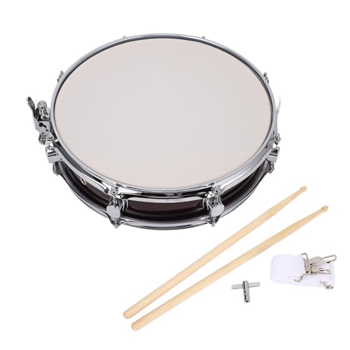 10 Ohrstruktur Struktur Snare -Trommel mit 45 ° Inzisiven Lagerkanten für Anfängerpraxis 10mil Mattes Drumhead (WINE RED) von Eujgoov