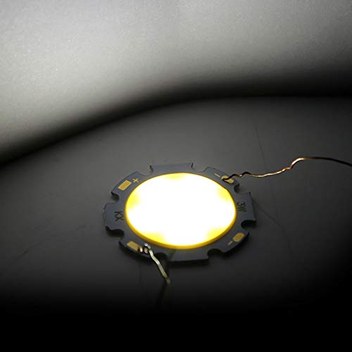 10 Stück COB 3 W LED-Chip-Glühbirne, LED-Chip-Glühbirne, LED-Lampe, Lampenlicht, Warmweiß, Naturweiß, Weiß, Optionale LED-Chip-Glühbirne für Videokamera, Aquarium (Natürliches von Eujgoov