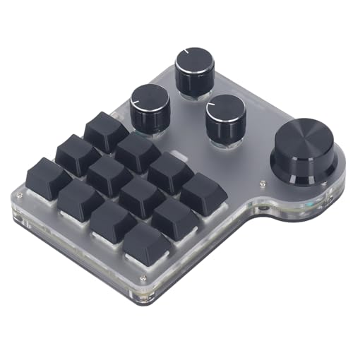 Eujgoov 3 Modi, Industrielle Konsole, Mechanische Tastatur, 12 Tasten mit 4 Mechanisierten Steuertasten, Unterstützt Tastaturprogrammierung, Makros und Software, von Eujgoov