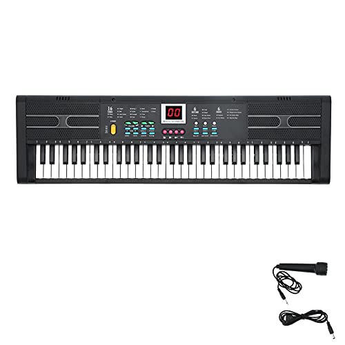 Eujgoov 61 Tragbares Keyboard Piano, Multifunktions-Digital-E-Piano mit USB-Mikrofon Geschenkunterricht für Anfänger MQ6187 von Eujgoov