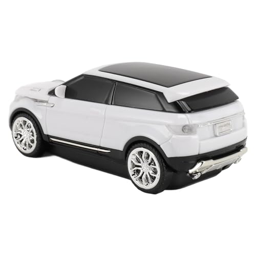 Eujgoov Einzigartige Sportwagen-Maus, 2,4 GHz, 1600 DPI, Kabellose Gaming-Maus in Autoform, USB-Empfänger für Laptop, Zuhause und Büro (White) von Eujgoov