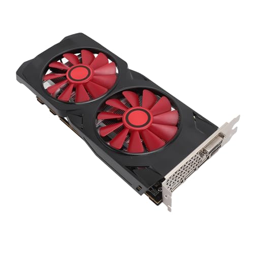 Eujgoov RX580 8 GB GDDR5 Leise Dual-Lüfter PCIe-Gaming-Grafikkarte, Desktop-PC, Ideal für Gamer von Eujgoov