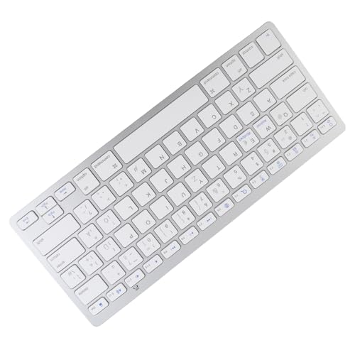 Eujgoov Tragbare Kabellose -Tastatur, Stilvoll, Schlank, Einfache Verbindung für Laptop-PC, Zweisprachiges Stoßdämpfendes Pad für - und -Systeme (Deutsches QWETZ-Layout) von Eujgoov