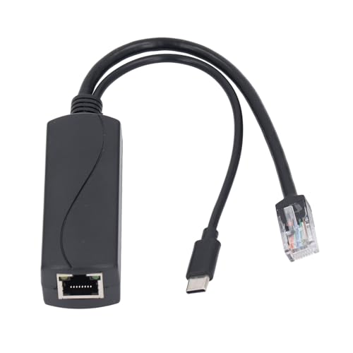 Power-Over-Ethernet-Splitter für Pi 5 – Vielseitiger Gigabit-Ethernet-Splitter – 1000 Mbit/s PoE-zu-Adapter für Bessere Netzwerkleistung – Passend für Pi 5/5B von Eujgoov