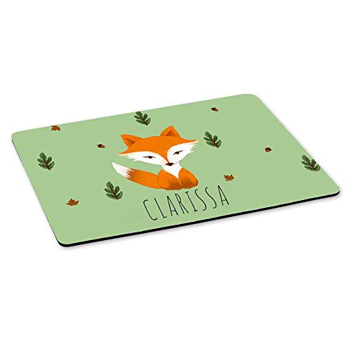 Eurofoto Gaming-Mousepad mit Namen Clarissa und Fuchs-Motiv | Gamer-Mousepad | Mausmatte | Mauspad von Eurofoto