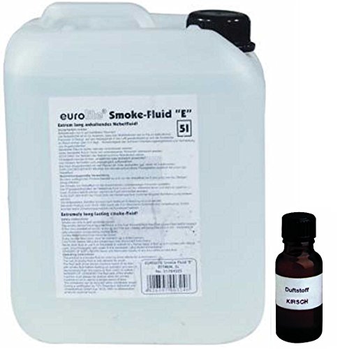 5 Liter Eurolite E (Extrem) Nebelfluid + 30 ml Duftstoff Kirsche, Smoke-Fluid, Nebel-Fluid-Flüssigkeit für Nebelmaschine von Eurolite