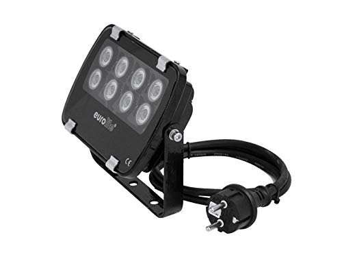 EUROLITE LED IP FL-8 blau 30° | Outdoor-Scheinwerfer (IP56) mit 8 x 1-Watt-LED und 30° Abstrahlwinkel von Eurolite