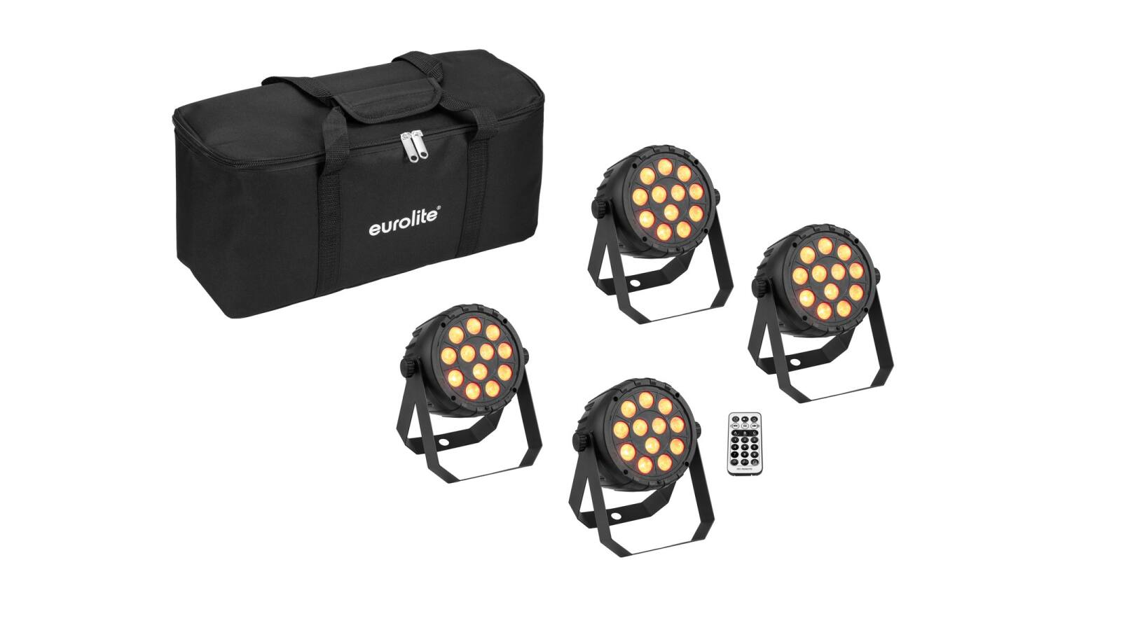 EUROLITE Set 4x LED PARty Spot Silent RGB/WW mit Softbag von Eurolite