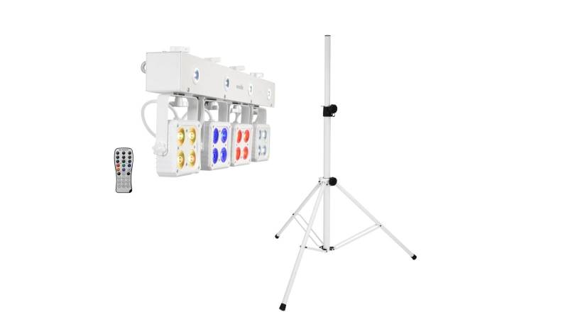 EUROLITE Set LED KLS-180 weiß + BS-2 EU Boxenhochständer weiß von Eurolite