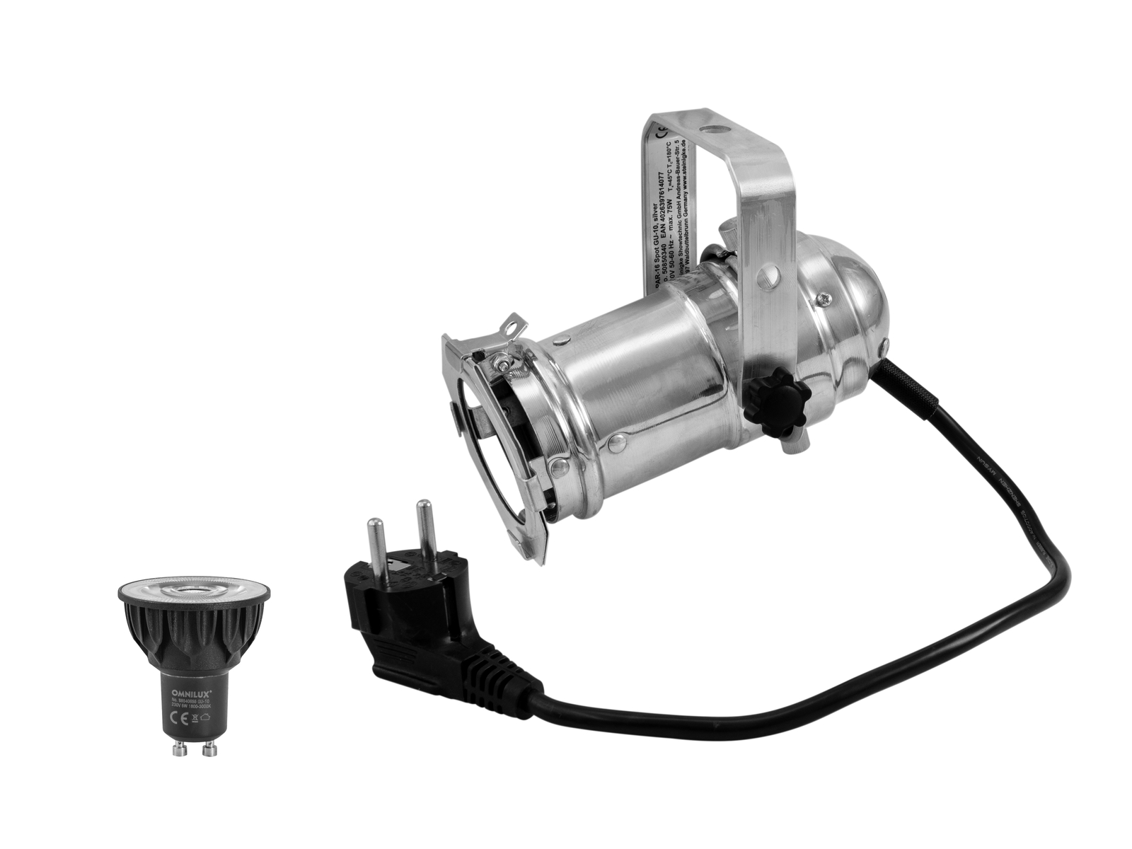 Eurolite Set PAR-16 Spot sil + GU-10 230V COB 5W LED 1800-3000K dim2warm Eurolite Set PAR-16 Spot sil + GU-10 230V COB 5W LED 1800-3000K dim2warm von Eurolite