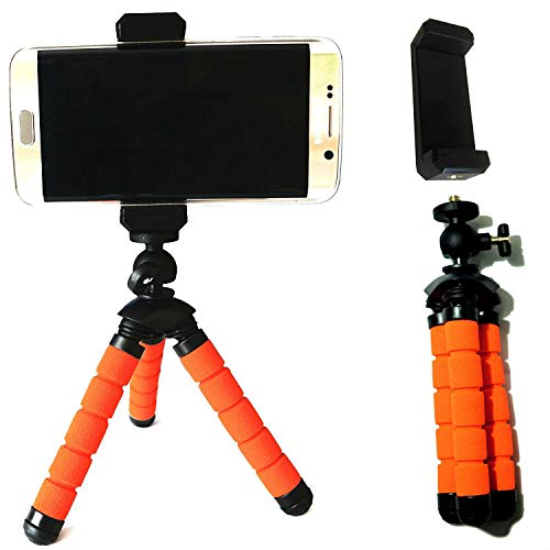 Eurosell 13cm Mini Premium Stativ Video/Foto Tisch Halterung für Android Smartphone/Apple iPhone 4 5 6 7 S Plus/Samsung Galaxy S 4 5 6 7 8 von Eurosell