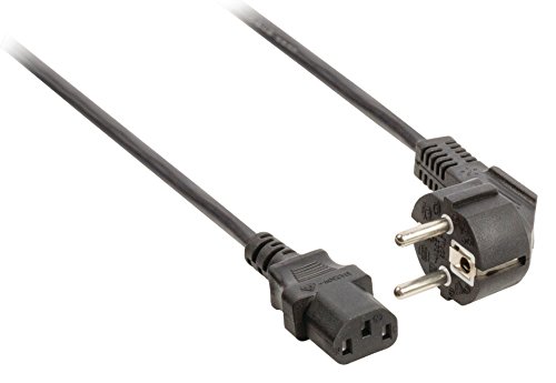 Eurosell Netzkabel Kaltgerätekabel Kaltgeräte Kabel Typ F (CEE 7/4) - IEC-320-C13 - schwarz - Winkel Schutzkontaktstecker (10m) von Eurosell