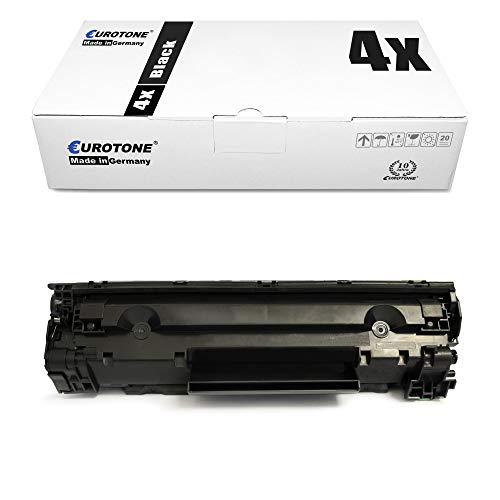 4X Eurotone kompatibler Toner für HP Laserjet Pro M 1132 1134 1139 1212 1213 1214 1216 1217 1218 1219 nfh nf NFS nfw MFP ersetzt CE285A 85A von Eurotone, kein HP Original