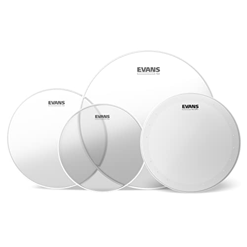 Evans Drum Heads - G2 Clear Fusion Pack (10, 12, 14 Zoll) mit 14 Zoll HD Dry Snare Batter von Evans