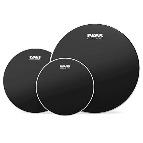 Evans ETP-ONX2-R 25,4 cm (10 Zoll), 30,4 cm (12 Zoll), 40,6 cm (16 Zoll) Onyx Tom Pack Rock Felle, schwarz von Evans