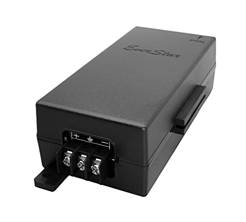 EverStar iPoE-24W24G2DW Gigabit | 12/24 V (9-36 V) DC in | 24 V DC PoE Out | 24 W | DC/DC Converter + passive 2 Paar Powering Solar PoE Injektor | Schwarz von EverStar