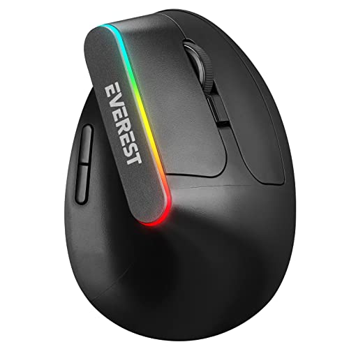 Everest SMW-618 Vertikale Maus 3 DPI Modus Rgb Vertical 3D 6 Tasten Wireless von Everest