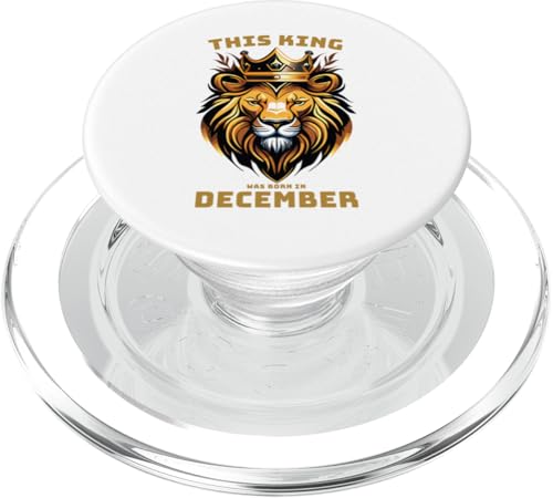 Dieser König wurde im Dezember geboren, Geburtstagsfeier PopSockets PopGrip für MagSafe von Every Month Birthday King Apparel