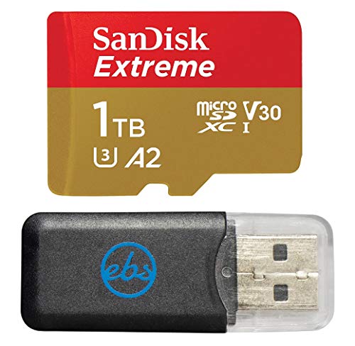 SanDisk Extreme MicroSDXC-Karte, 1 TB, kompatibel mit GoPro Hero(2024) und Hero-13-Action-Kameras V30, 190 MB/s Lesegeschwindigkeit (SDSQXAV-1T00-GN6MN), Bündel mit (1) Everything But Stromboli von Everything But Stromboli