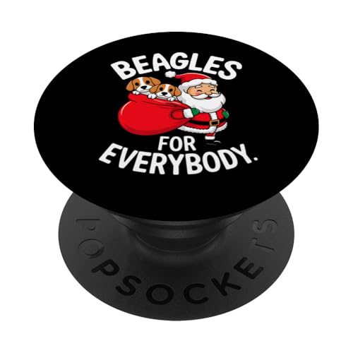 Beagle For Everybody Lustiger Weihnachtsmann PopSockets Klebender PopGrip von EvrybdyChrstms2024