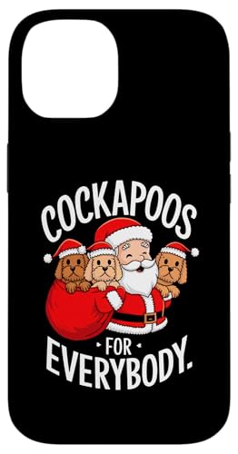 Hülle für iPhone 14 Cockapoos For Everybody Lustiger Weihnachtsmann von EvrybdyChrstms2024