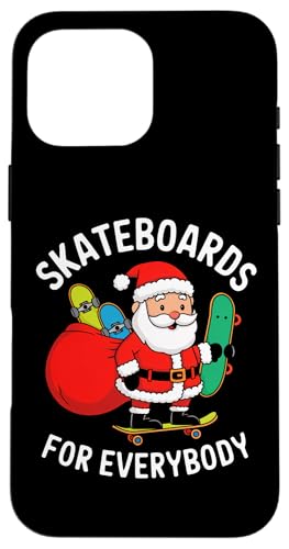 Hülle für iPhone 16 Pro Max Skater-Skateboards für jedermann, lustiger Weihnachtsmann von EvrybdyChrstms2024