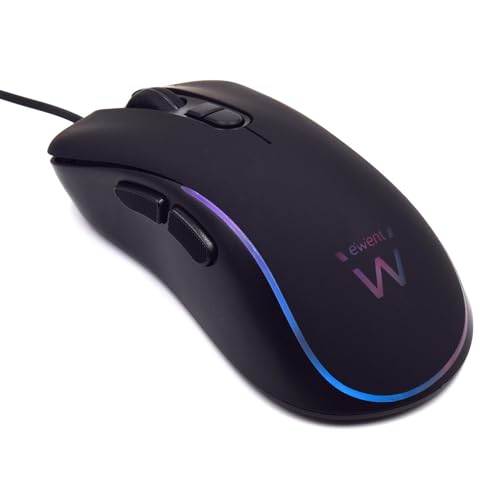 Ewent Optische Gaming Mouse - Mit RGB 3600 DPI LED - 7 Tasten mit Hintergrundbeleuchtung - Farbe: schwarz von Ewent