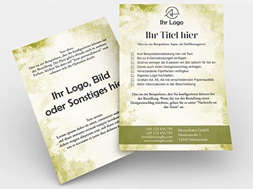 Premium Flyer selbst gestalten: Hochwertige Druckqualität in A6, A5 & A4 auf Papier: Werbemittel mit Wunschdesign - Wähle Texte, Bilder & Logo für Werbung personalisiert (Aquatic Adventures) (Gelb) von Exclusa