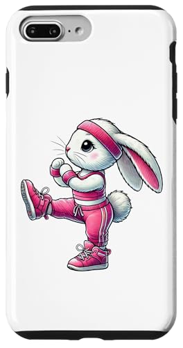 Hülle für iPhone 7 Plus/8 Plus Osterhasen-Übung, Fitnessstudio, Fitness, Workout, Training von Exercise with Easter Bunny