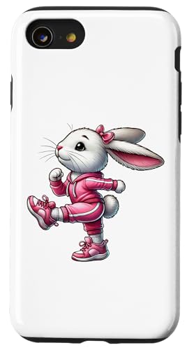 Hülle für iPhone SE (2020) / 7 / 8 Osterhasen-Übung, Fitnessstudio, Fitness, Workout, Training von Exercise with Easter Bunny