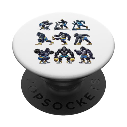 Gorilla Fitness Collection Gym Workout Gewichtheben PopSockets Klebender PopGrip von Exercise with Gorilla