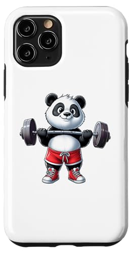 Hülle für iPhone 11 Pro Panda Gewichtheber-Trainer Gym Fitness Workout Training von Exercise with Panda