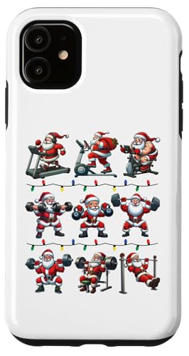 Hülle für iPhone 11 Santa Fitness Collection Gym Workout Gewichtheben Weihnachten von Exercise with Santa