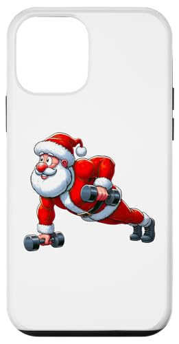 Hülle für iPhone 12 mini Santa Doing Push-Ups Gym Fitness Workout Weihnachten von Exercise with Santa