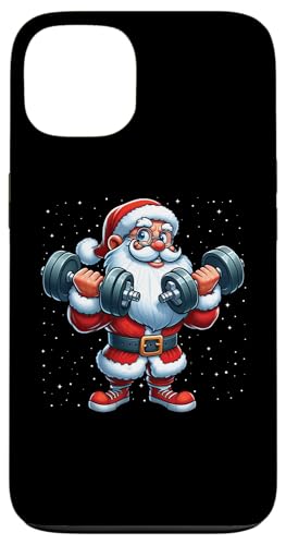 Hülle für iPhone 13 Santa Gewichtheben Gym Training Fitness Weihnachten Sport von Exercise with Santa