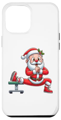 Hülle für iPhone 14 Pro Max Weihnachtsmann Training Gym Fitness Workout Weihnachten von Exercise with Santa