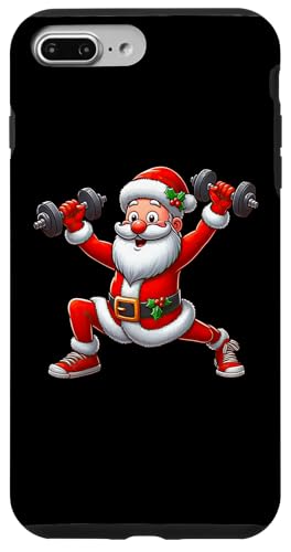 Hülle für iPhone 7 Plus/8 Plus Lustige Weihnachtsmann-Hanteln, Gewichtheben, Fitnessstudio, Weihnachten, Fitness von Exercise with Santa