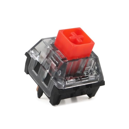 ExotiCore Kailh Box V2 Switch, Weißer Klickender/Brauner Taktiler/Roter Linearer 5Pin MX Schalter für Mechanische Tastatur(Red,30PCS) von ExotiCore