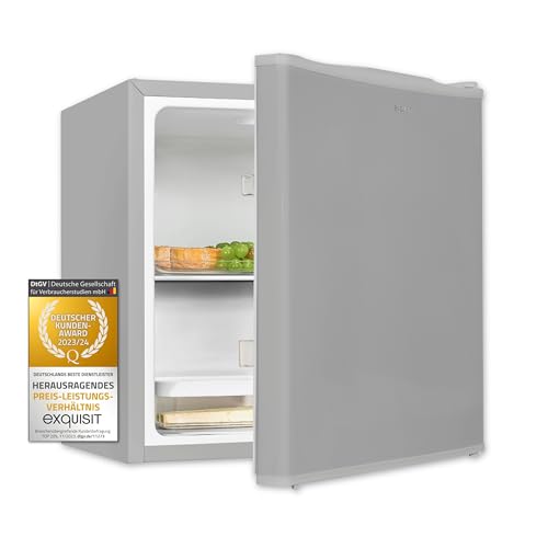 Exquisit Mini Kühlschrank KB05-V-151F grau | 41 l Nutzinhalt | Klein und Kompakt | Türanschlag wechselbar von Exquisit
